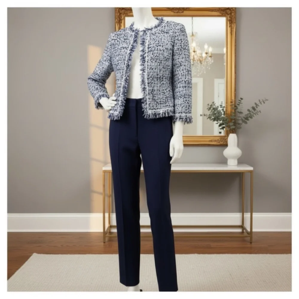 W BY WORTH TWEED BLAZER SIZE 4 - Picture 8 of 16